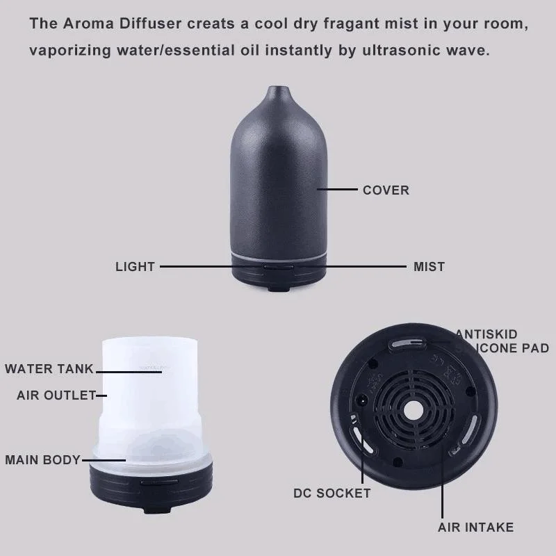 120ml Innovative New Ceramic Original Ultrasonic Aroma Diffuser