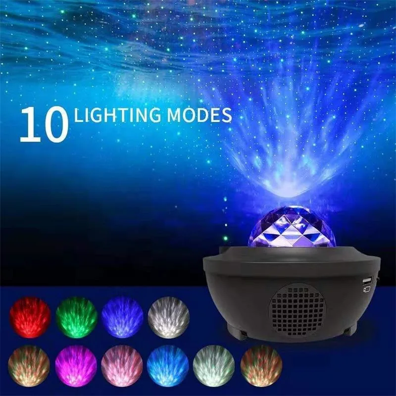 LED Night Light Projector Remote Control Music Sleep Cosmic Aurora Night Light