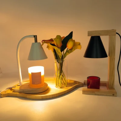 Aquecedor de vela elétrica perfumada com base de madeira aquecedor de cera para decoração de casa